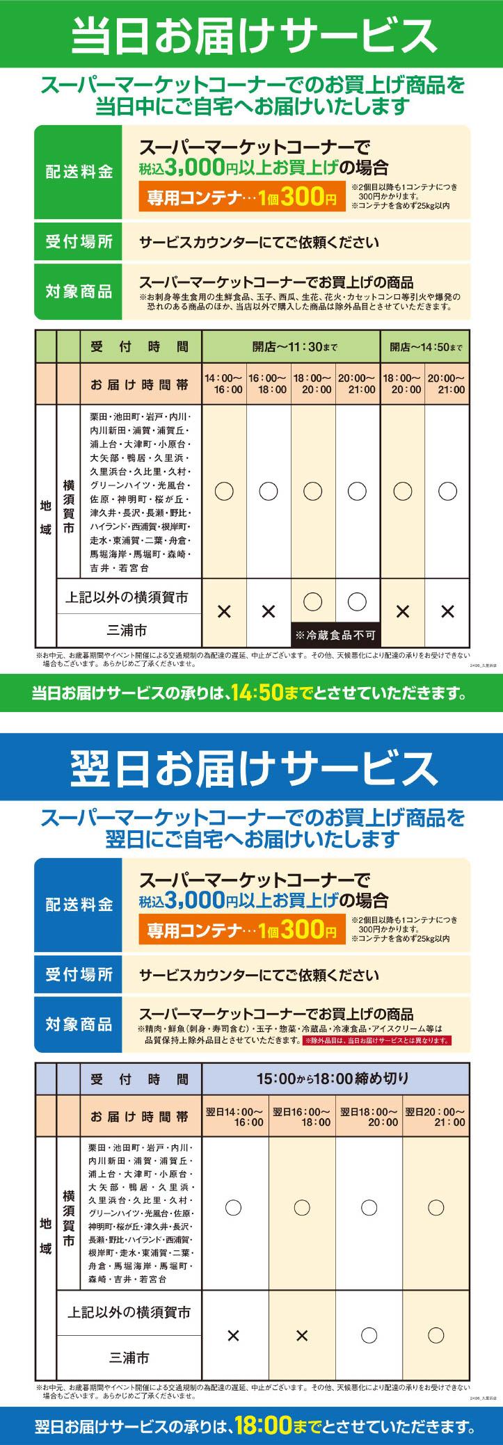 当日お届けサービス